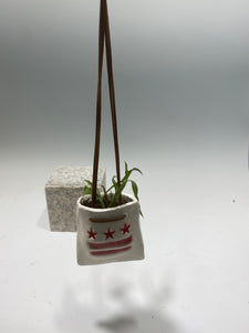 Mini Hanging Ceramic District Flag Planter